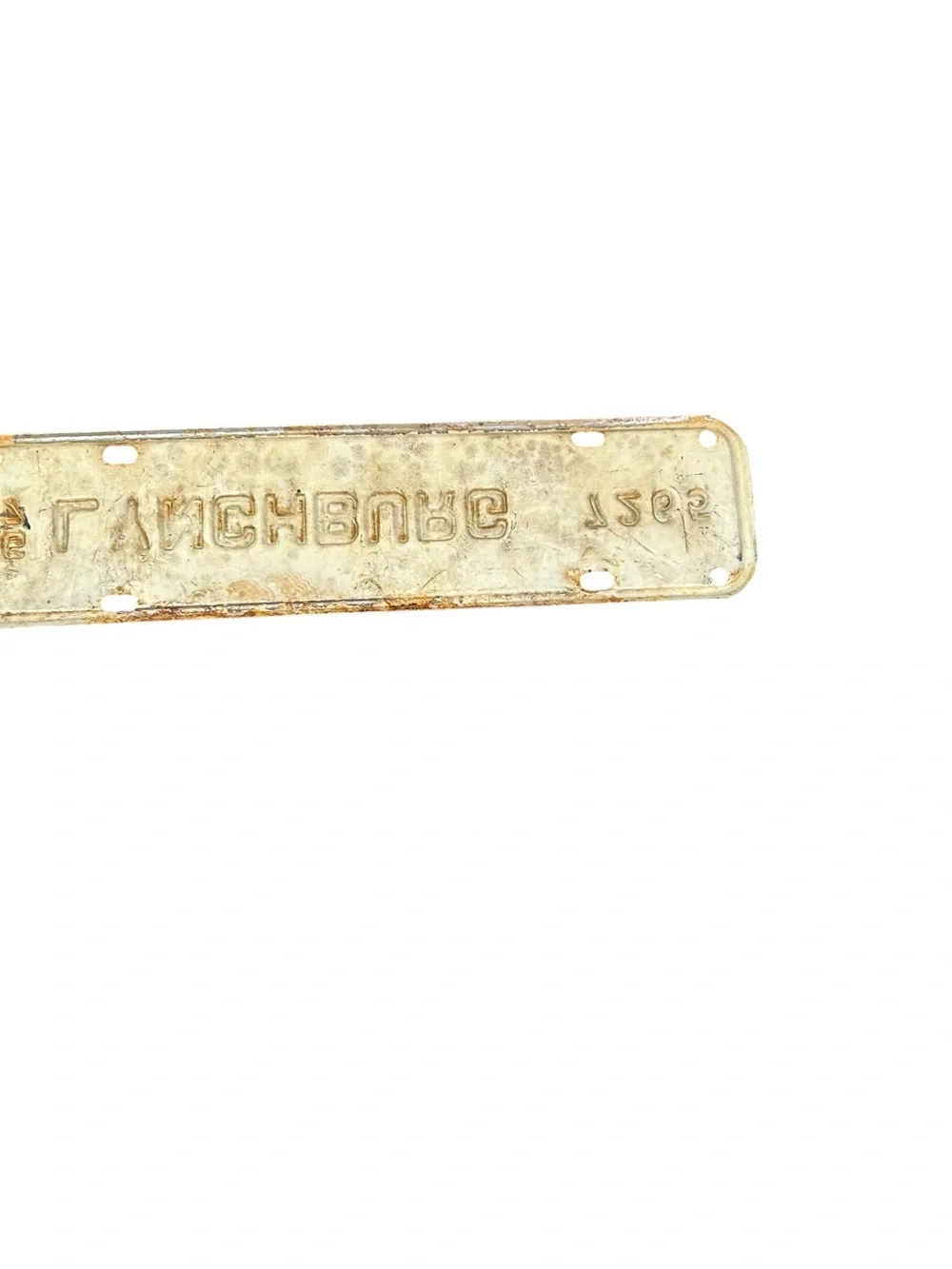 1967 Lynchburg Virginia license plate attachment topper 7265